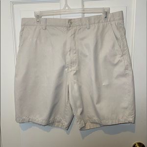 Saltaire Mens Silk Khaki Shorts SIZE 38